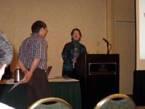Ellen Frankel Ellen gets ready for her presentation