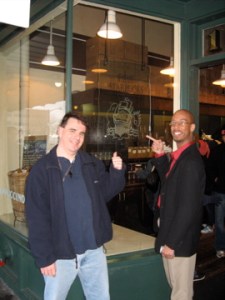 Antoine and I marvel at the place where the [evil] empire began.