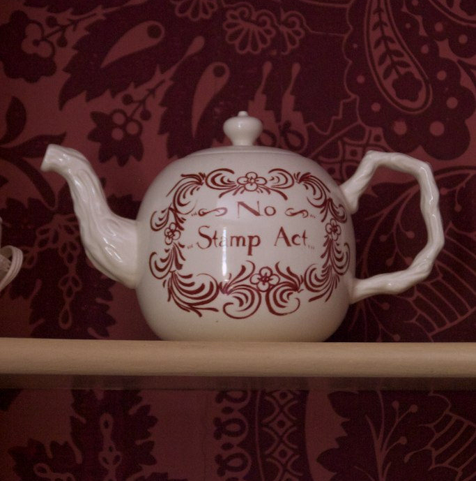 No Stamp Act tea kettle