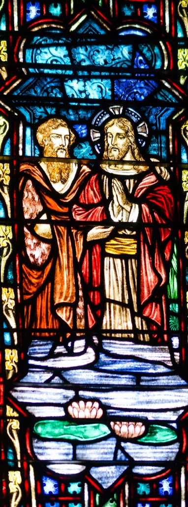 Jesus' Baptism in Stained Glass