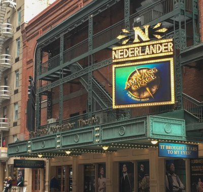 Amazing Grace Logo at the Nederlander Theatre