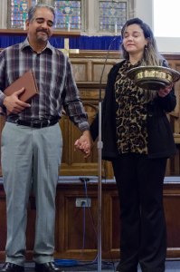 The offering is prayed over during IBC's first Thursday Night Bible study