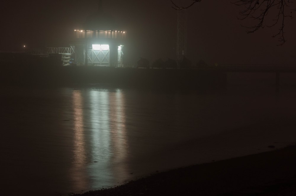 Fogged in Riverton Boathouse