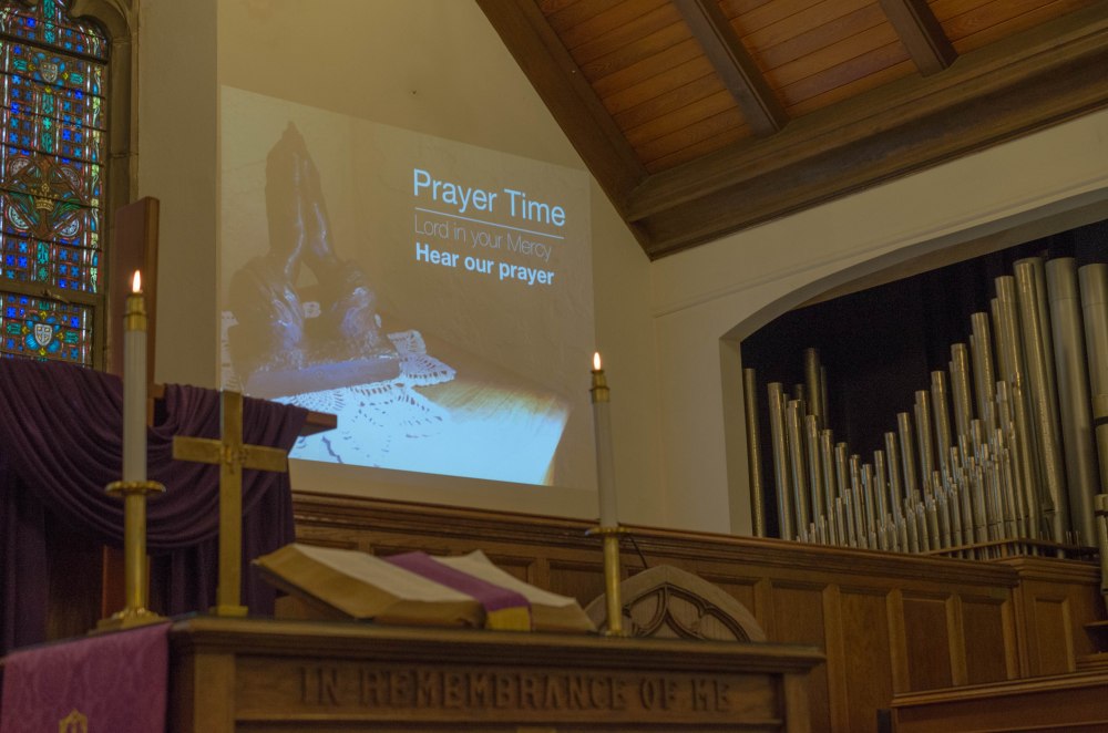 Prayer time at Central Baptist