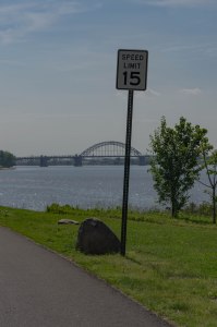 15 MPH speed limit along the Delaware