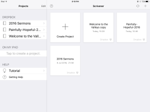 ios  Scrivener app