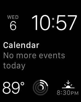 Modular watch face on the Apple Watch