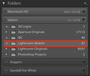 Lightroom-Mobile folder on my external drive
