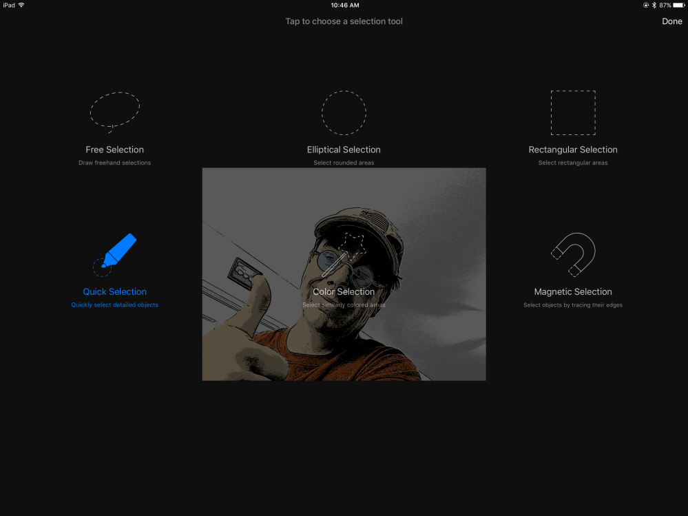 Pixelmator selection tool