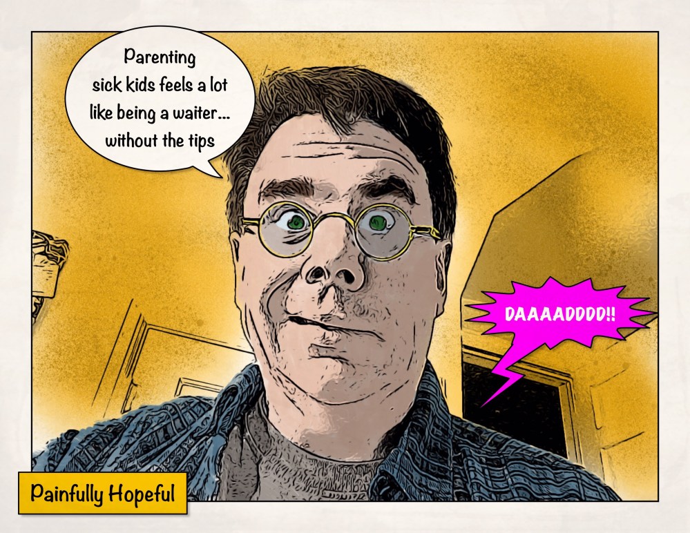 Parenting sick kids feels like being a waiter, without the tips