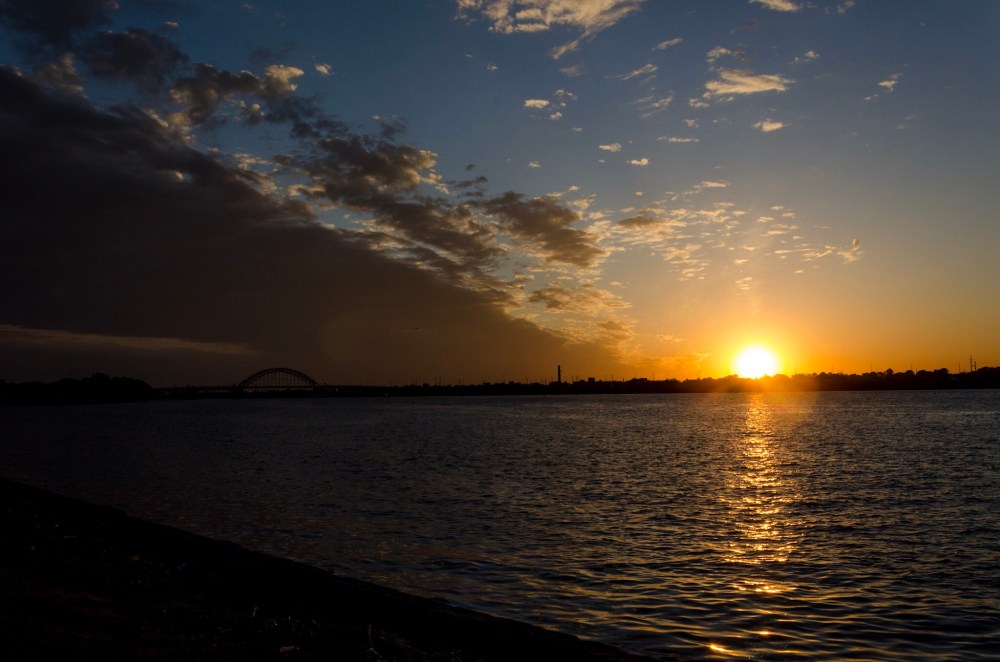 Sunset over the Delaware River