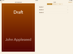 The Table of Contents from the Pages export. Chapters are called “section”