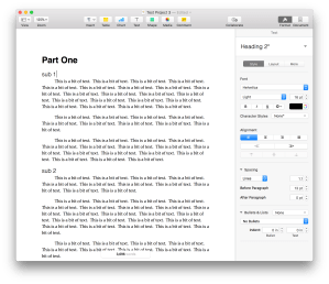 Compiled Document in Pages, styles have been preserved