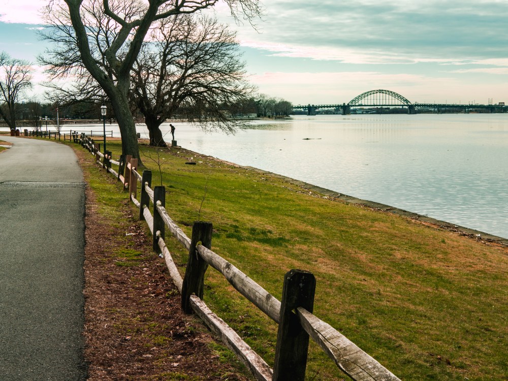 The Delaware River thaws with the approach of spring