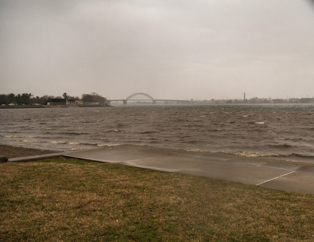 Delaware River during a storm