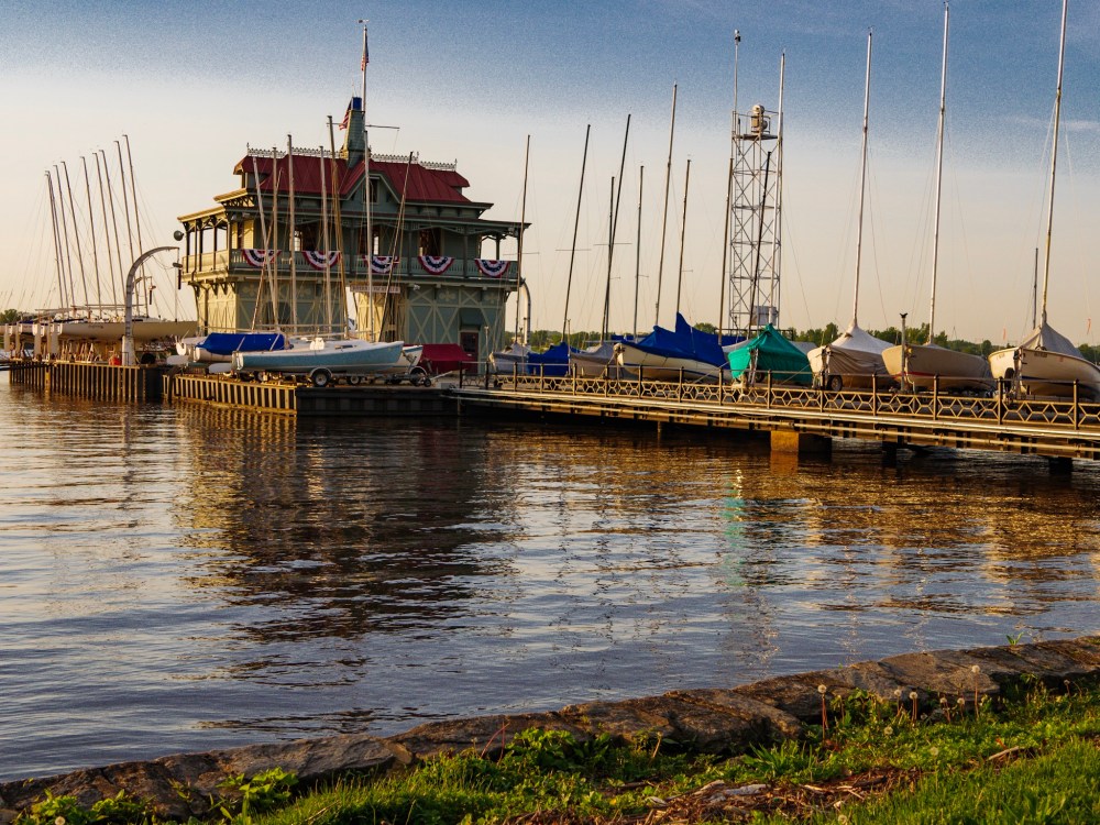 Riverton Boathouse near sunset
