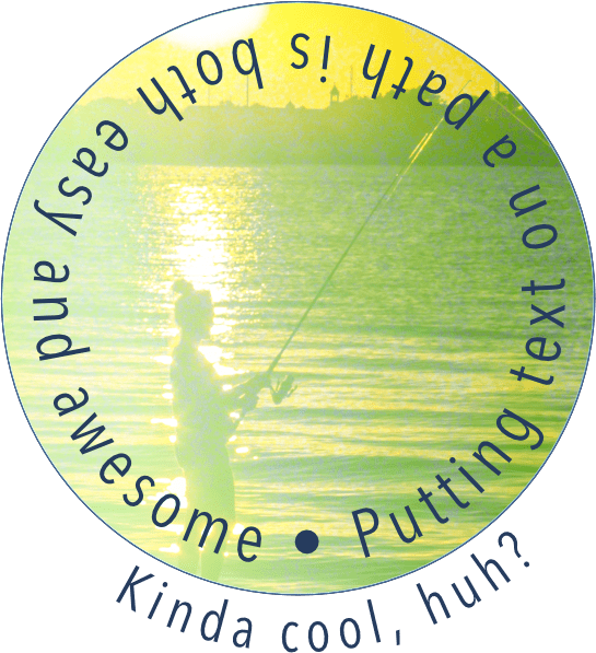 Some text on a curve.