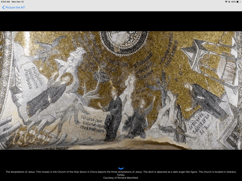 Mosaic of the the Temptations of Jesus