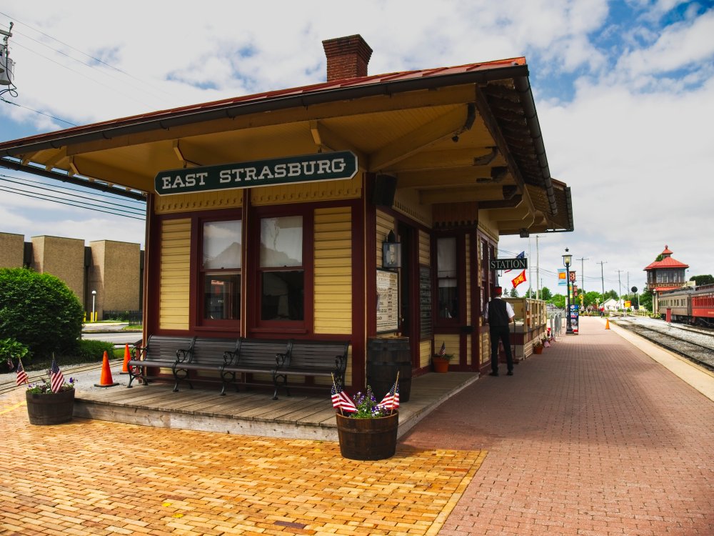 The station house at the East Strasburg Station.
