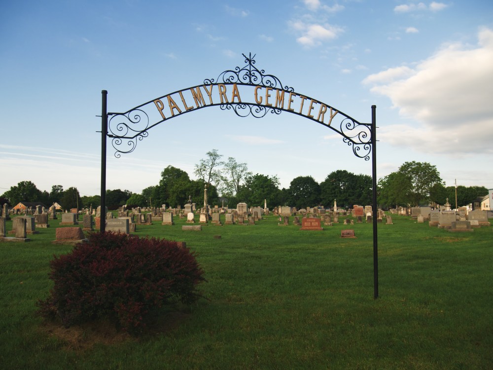 Old Sign in Palmyra Cemetery