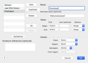 Add user item dialog for the Accordance Timeline