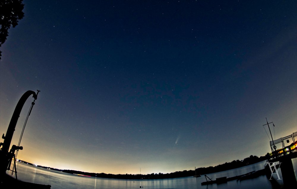 Neowise in the sky with Ursa Major above it.
